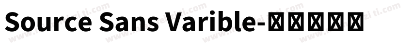 Source Sans Varible字体转换